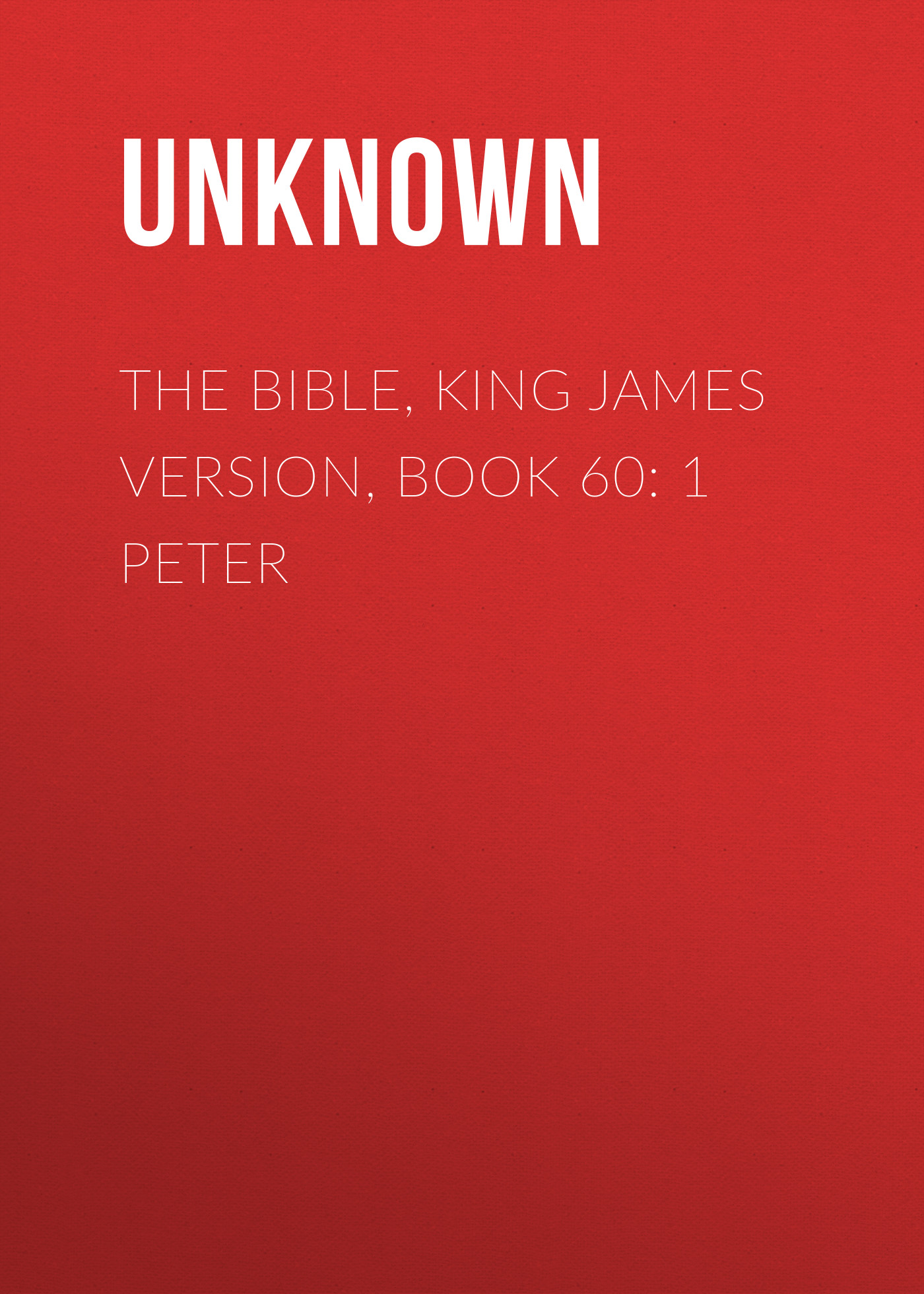 Книга The Bible, King James version, Book 60: 1 Peter из серии , созданная Unknown Unknown, может относится к жанру Зарубежная классика, Зарубежная эзотерическая и религиозная литература, Философия, Зарубежная психология, Зарубежная старинная литература. Стоимость электронной книги The Bible, King James version, Book 60: 1 Peter с идентификатором 35502763 составляет 0 руб.