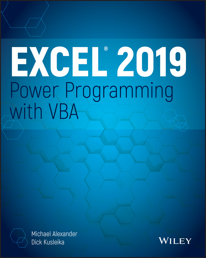 Книга  Excel 2019 Power Programming with VBA созданная Dick  Kusleika, Michael Alexander, Wiley может относится к жанру программы. Стоимость электронной книги Excel 2019 Power Programming with VBA с идентификатором 62244860 составляет 3688.98 руб.