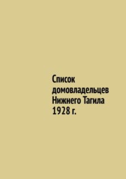 Список домовладельцев Нижнего Тагила 1928 г.