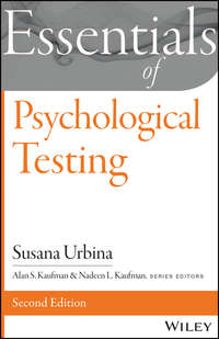 Essentials of Psychological Testing Susana Urbina, Wiley