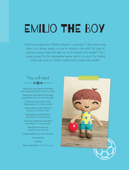 Mariska Vos Bolman — Emilio the Boy Soft Toy Pattern