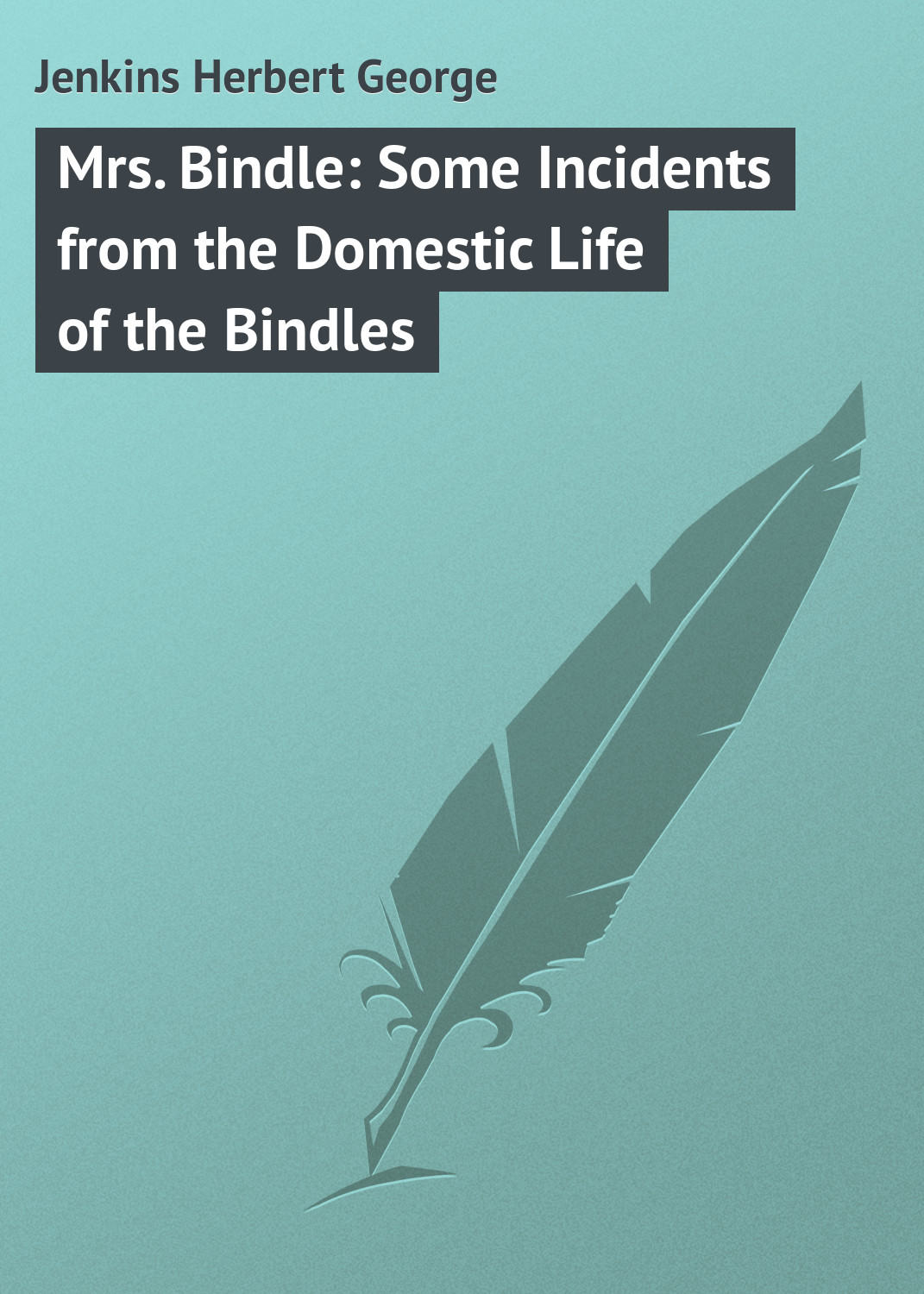 Jenkins Herbert George, Mrs. Bindle: Some Incidents from the Domestic ...